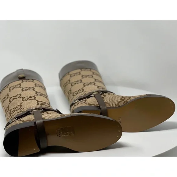 ❗️SOLD OUT ❗️Gucci Knee-high Boots With Harness  Euro size 36.5/ US 6.5 Brown - Picture 11 of 17